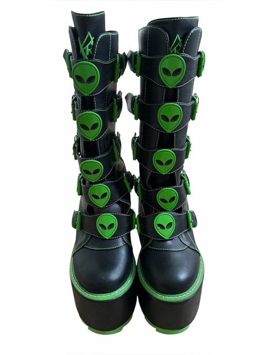YRU Shoes - Dolls Kill YRU Dune Alien Boots Size 10 Goth Space Cosplay Platform